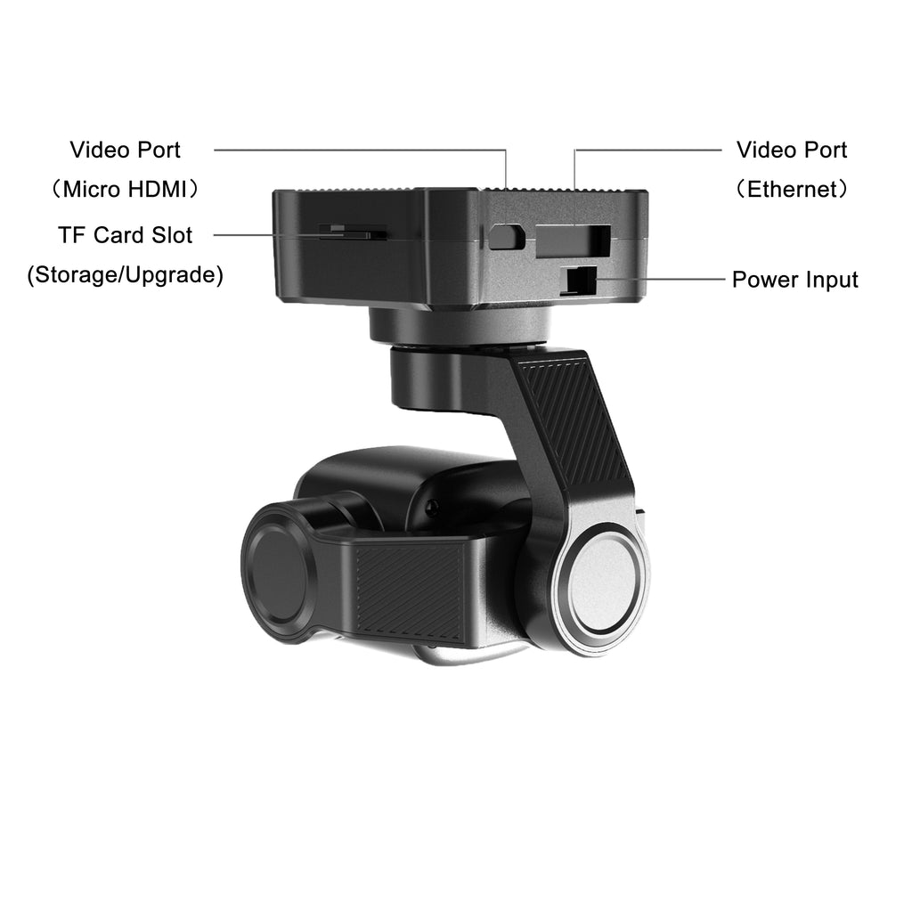A8 Mini 4K 8MP Gimbal Camera 6X Digital Zoom Sony 1/1.7'' Sensor HDR Starlight 3-Axis Stabilized 95g Lightweight for UAV/UGV/USV & FPV Drones