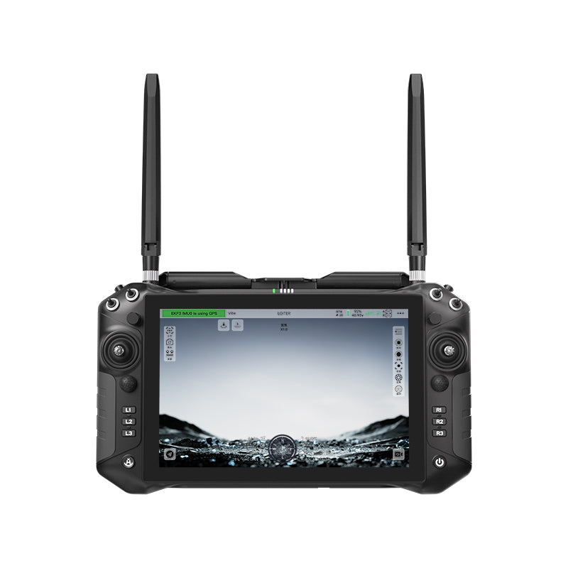 UniRC 10 Pro Triple Frequency Smart Controller – 2.4/5/X GHz, 45KM Range, 10'' 1080P High-Brightness Touchscreen, 4K Digital Transmission, Android 13, AES Encryption Handheld Ground Station for UAV/UGV/USV & Robotics